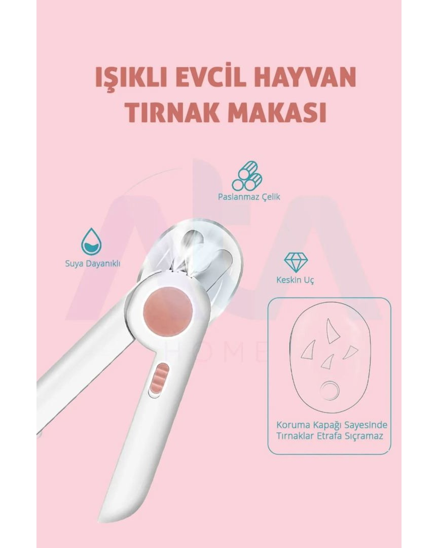 LED Işıklı Kedi Tırnak Makası Pembe-2