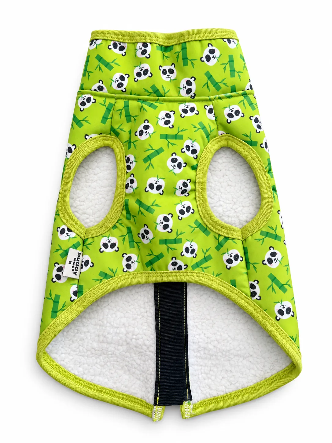 Lime Yeşil Panda Pop Pet Montu / Yağmurluğu Kolay Giydirilebilir Kalıp XS Beden -3