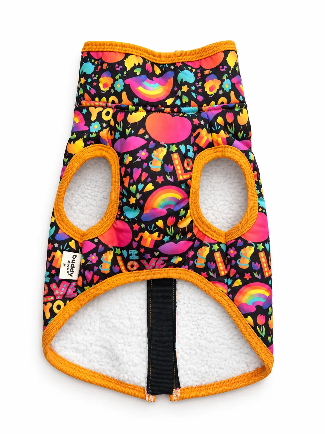 Love Rainbow Siyah Pet Montu / Yağmurluğu Kolay Giydirilebilir Kalıp L Beden -3
