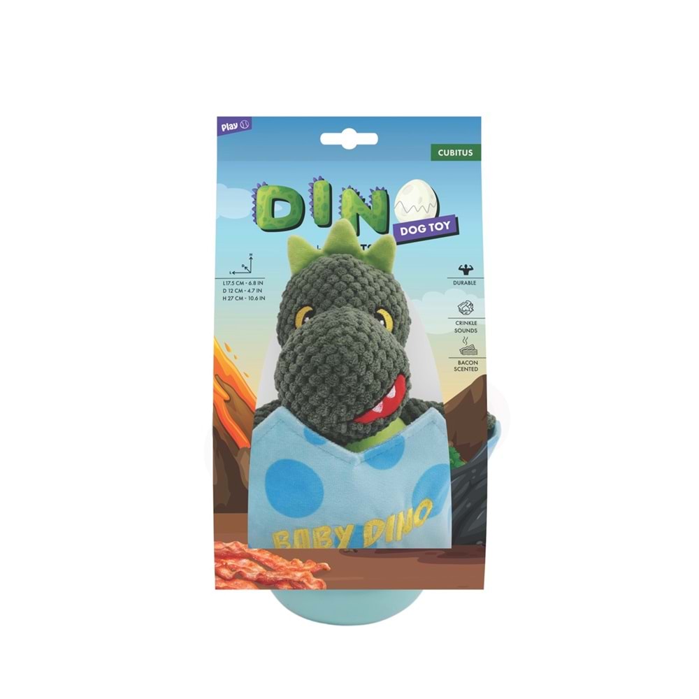 M-pets Play Dino Cubitus Pastırma Aromalı Köpek Oyuncağı bsrp-10659799 -3