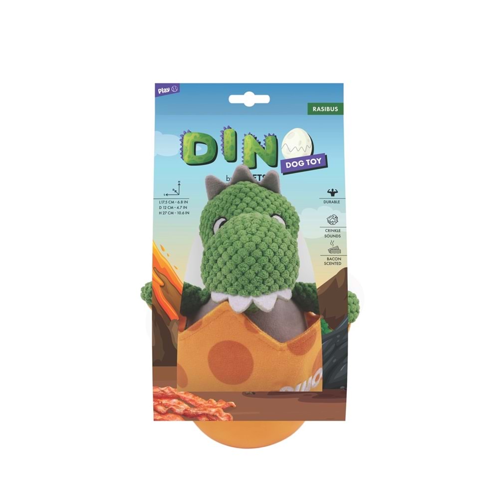 M-pets Play Dino Rasibus Pastırma Aromalı Köpek Oyuncağı bsrp-10659999 -1