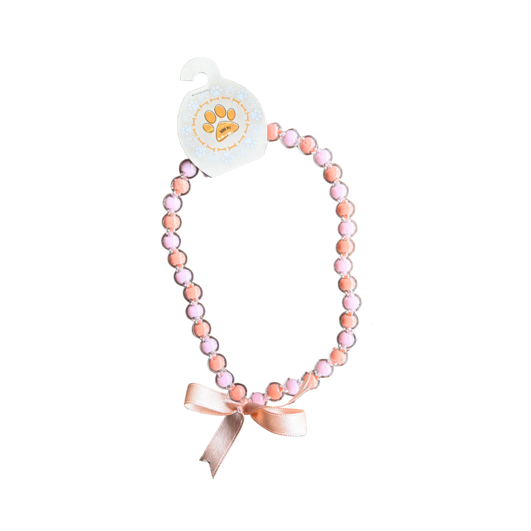 Mor/Turuncu Boncuklu Kolye S-1