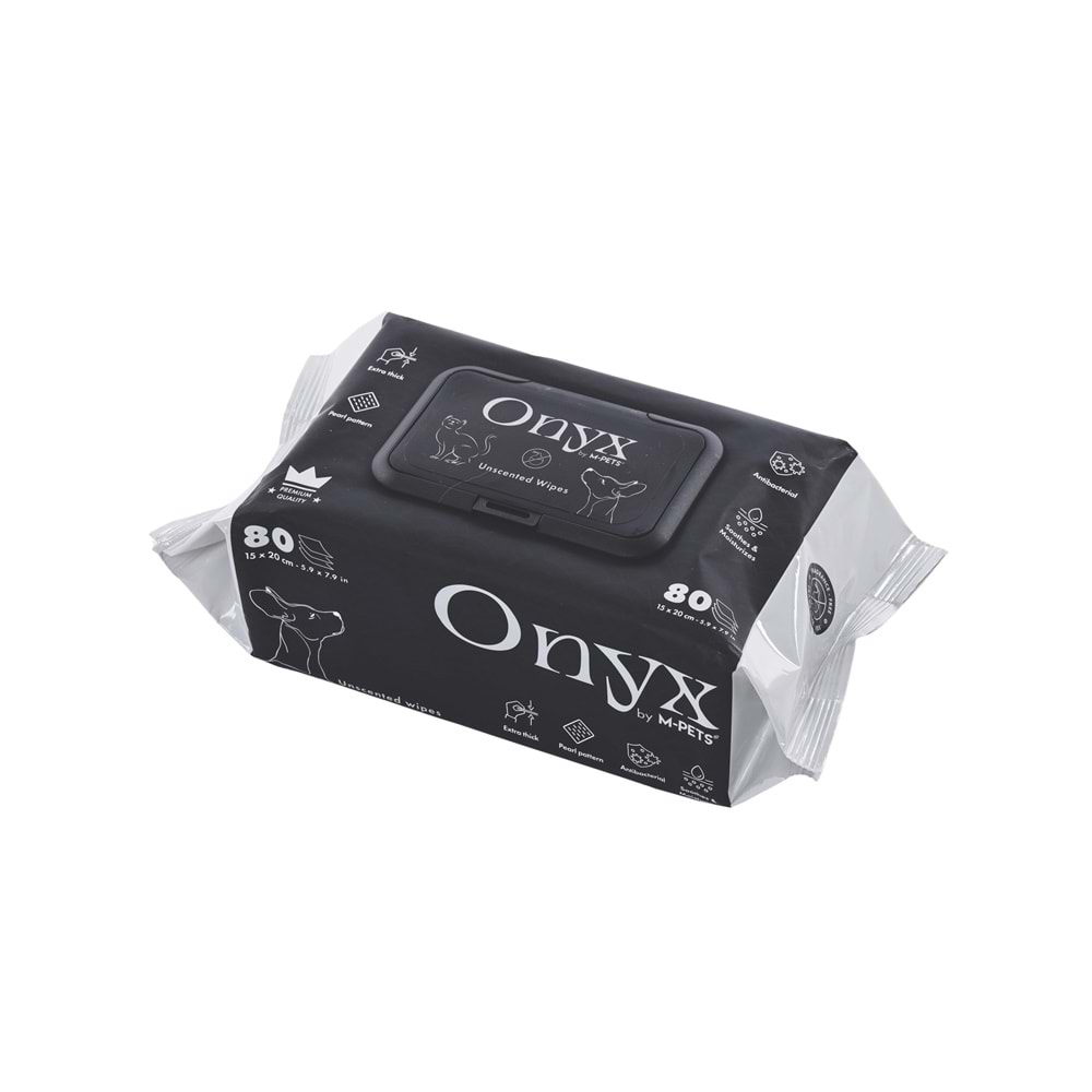 Onyx Kokusuz Kedi ve Köpekler İçin Temizleme Mendili 80'li Brsp-60106401-2
