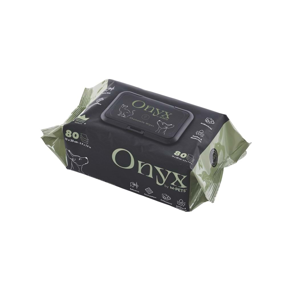 Onyx Papatya Kokulu Kedi ve Köpekler İçin Temizleme Mendili 80'li Brsp-60106601-2