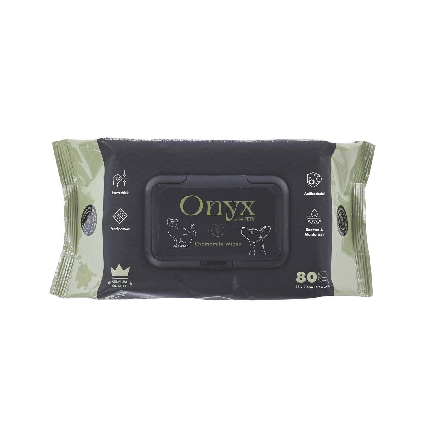 Onyx Papatya Kokulu Kedi ve Köpekler İçin Temizleme Mendili 80'li Brsp-60106601-1