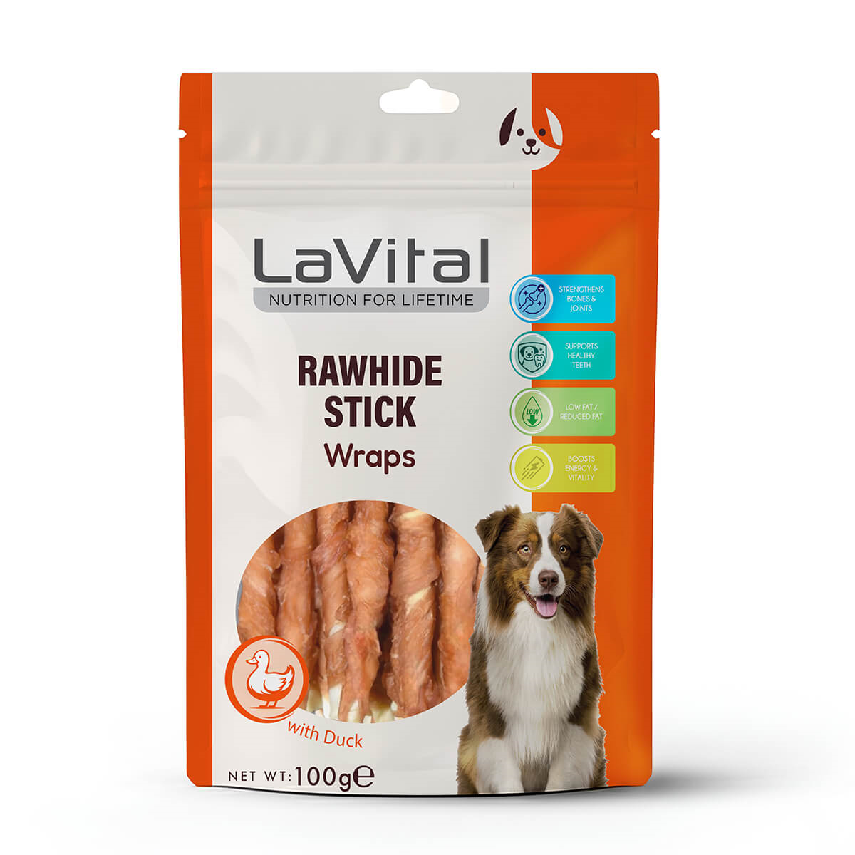 Ördek Eti Sarılı Çubuk Köpek Ödülü 100GR-1