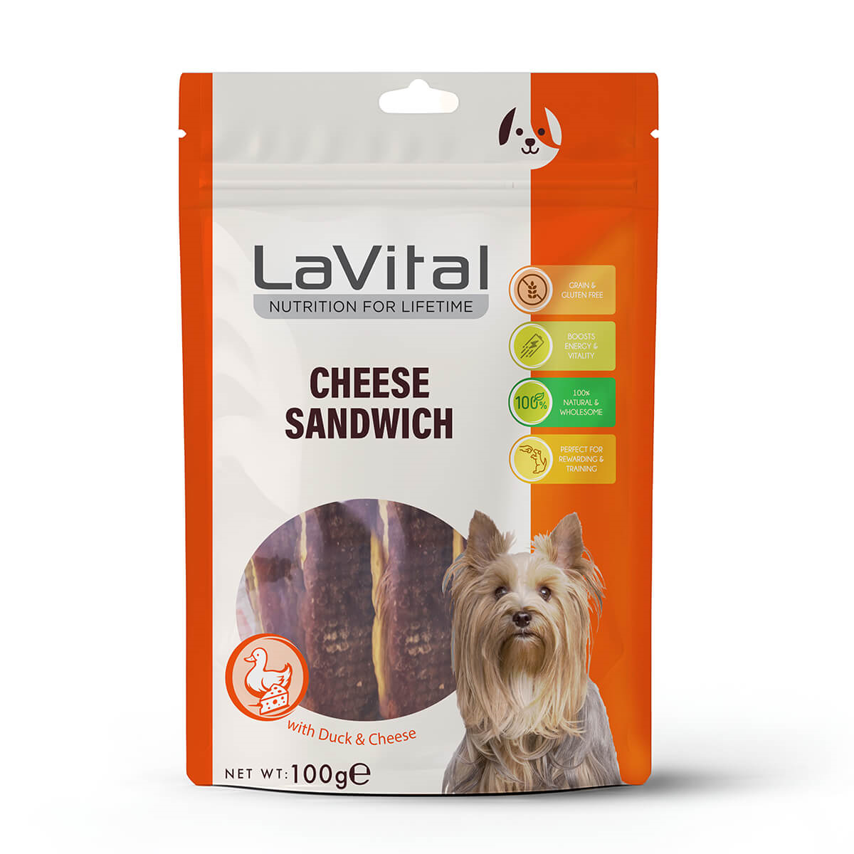 Ördek Etli Ve Peynirli Sandviç Köpek Ödülü 100GR-1