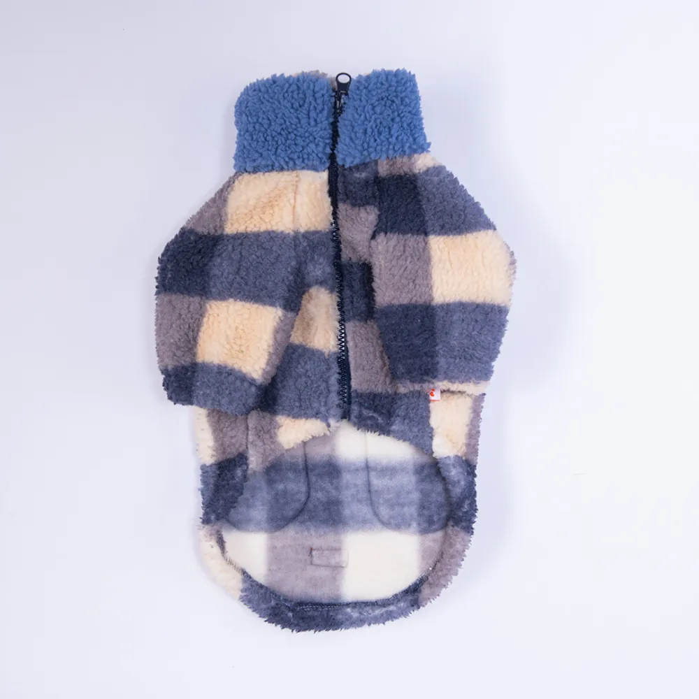 25216- Royal Mavi Chicago Checks Ceket L Beden-3