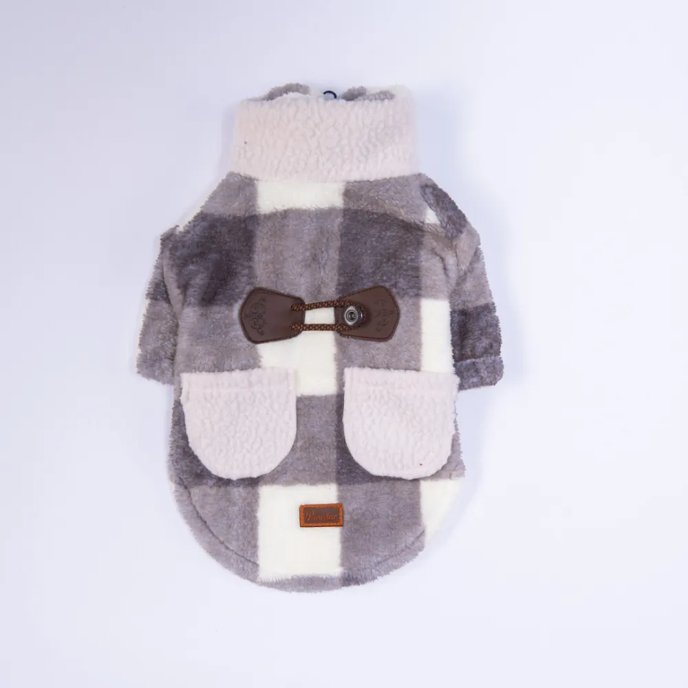 25217-Gri Chicago Checks Ceket L Beden-2