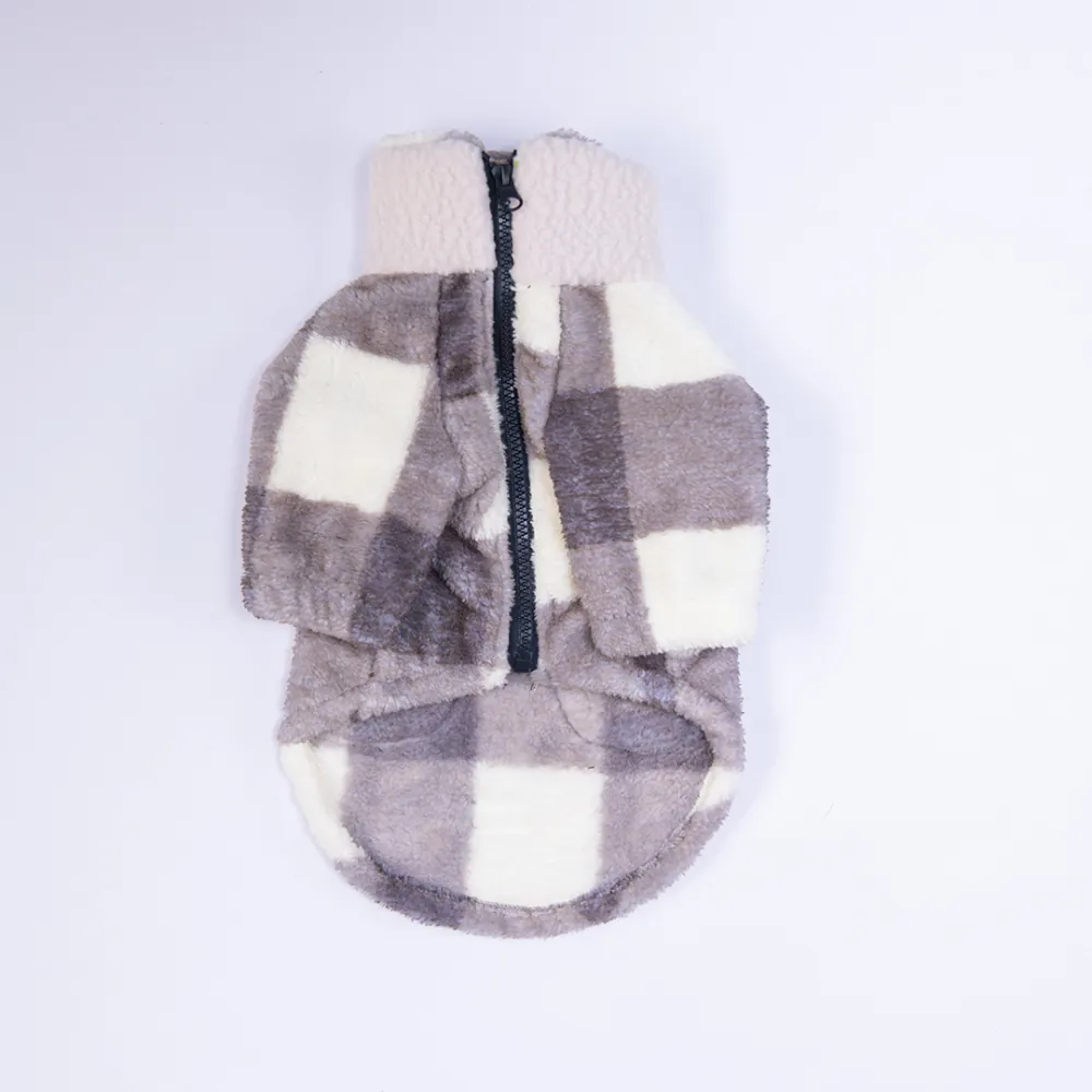 25217-Gri Chicago Checks Ceket L Beden-3