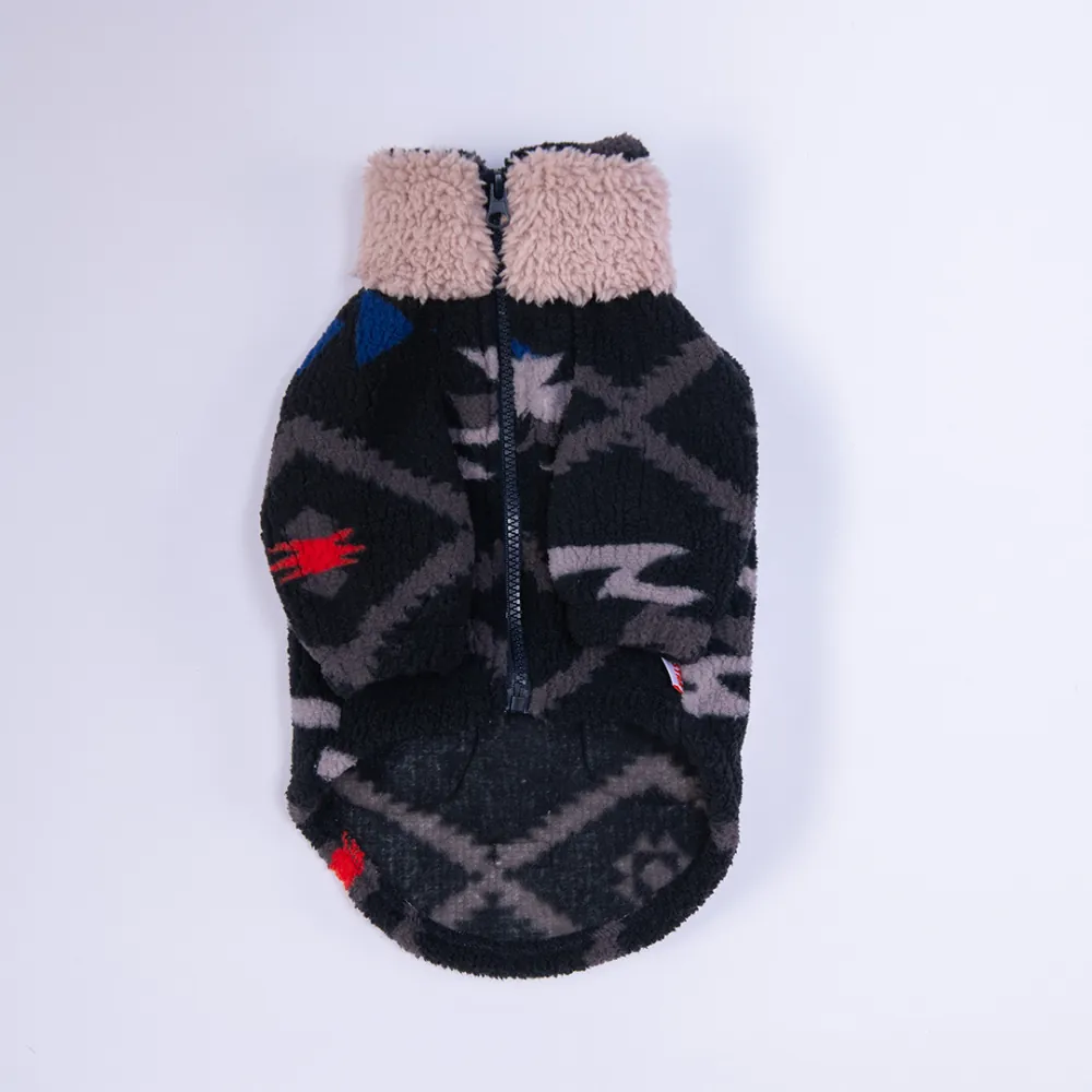 25222-Gri Chicago Ethnic Weave Ceket L Beden-3