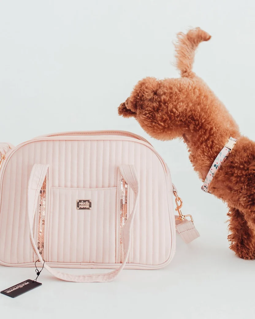 Payetli Bowling Tipi Köpek Taşıma çantası Sybille Pembe-2