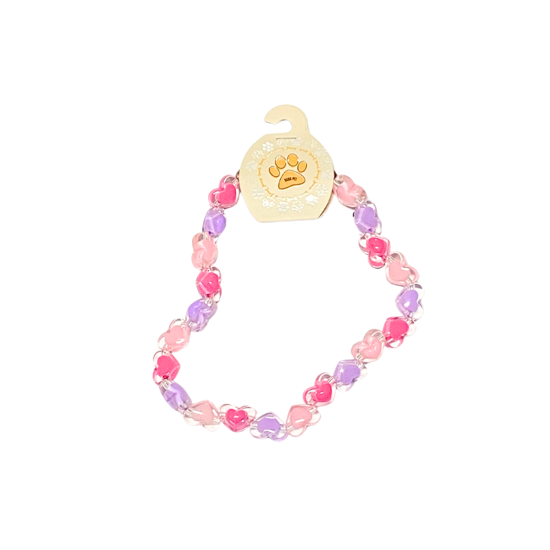 Pembe/Lila/Mor Kalpli Kolye S-1