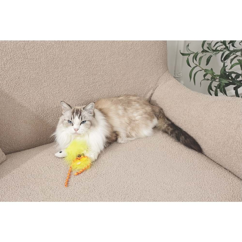Plume Yellow Fish Catnipli Kedi Oyuncağı Brsp-20654799-3
