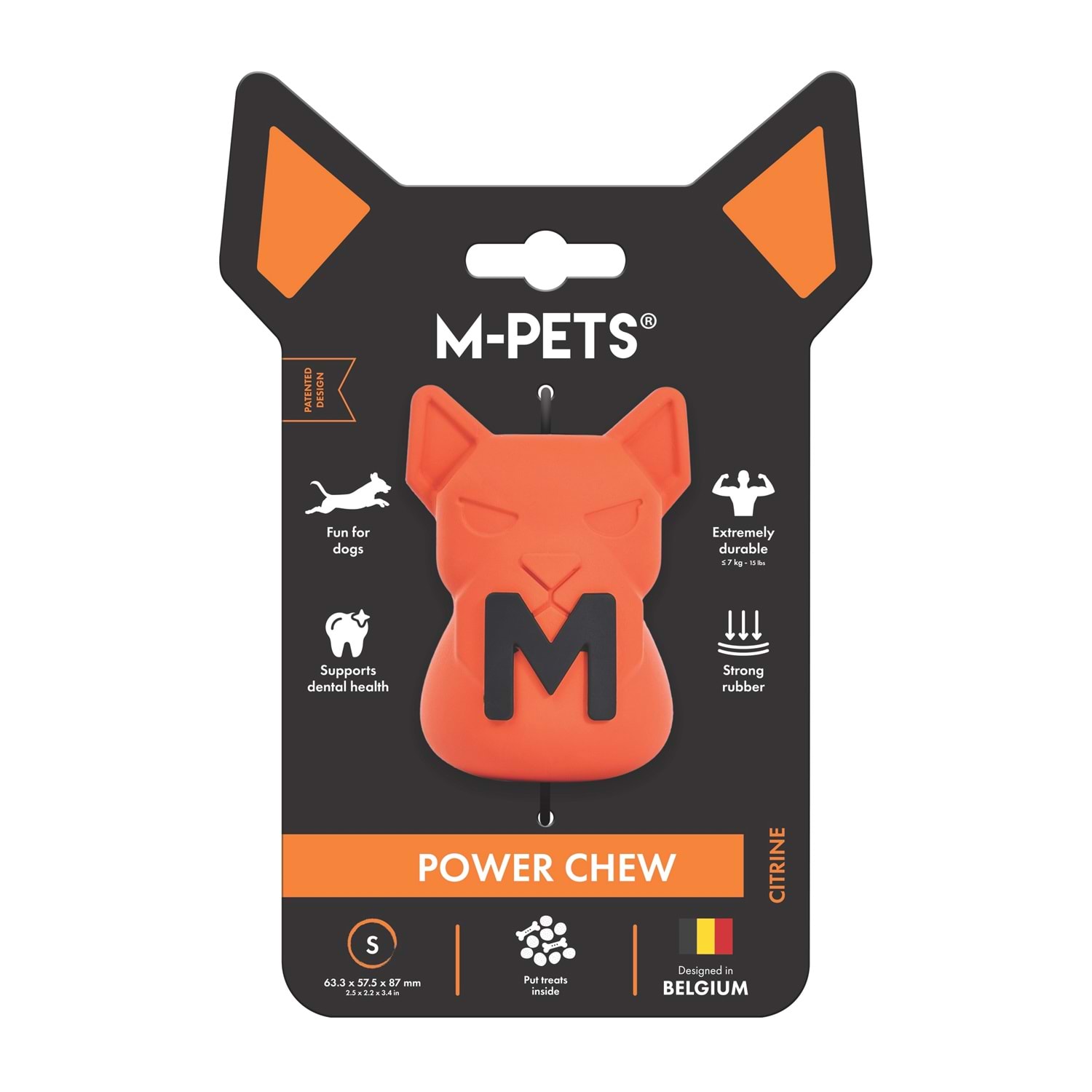 Power Chew Kauçuk Köpek Ödül Oyuncağı Citrine (S) Brsp-10675116-1