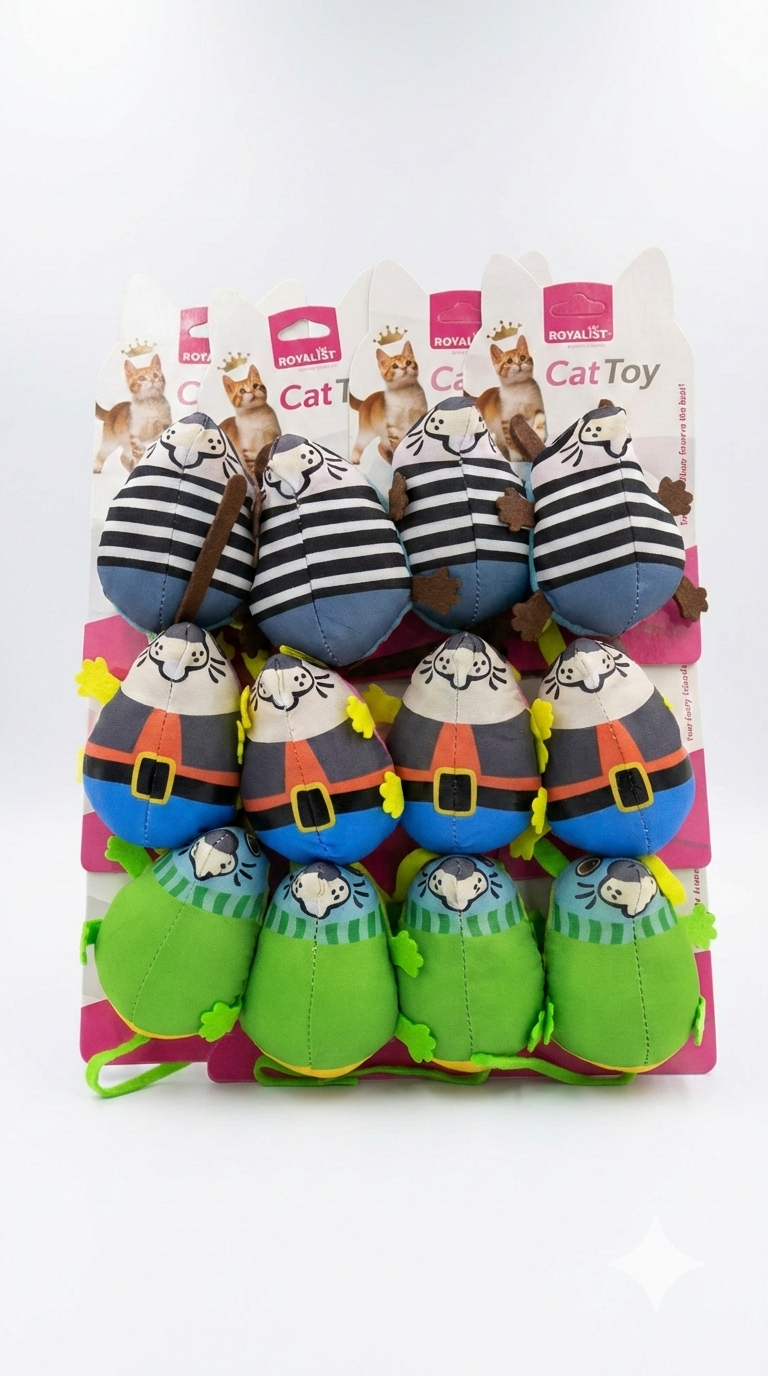 Kostümlü Kedi Oyuncak Fare - 03801-1