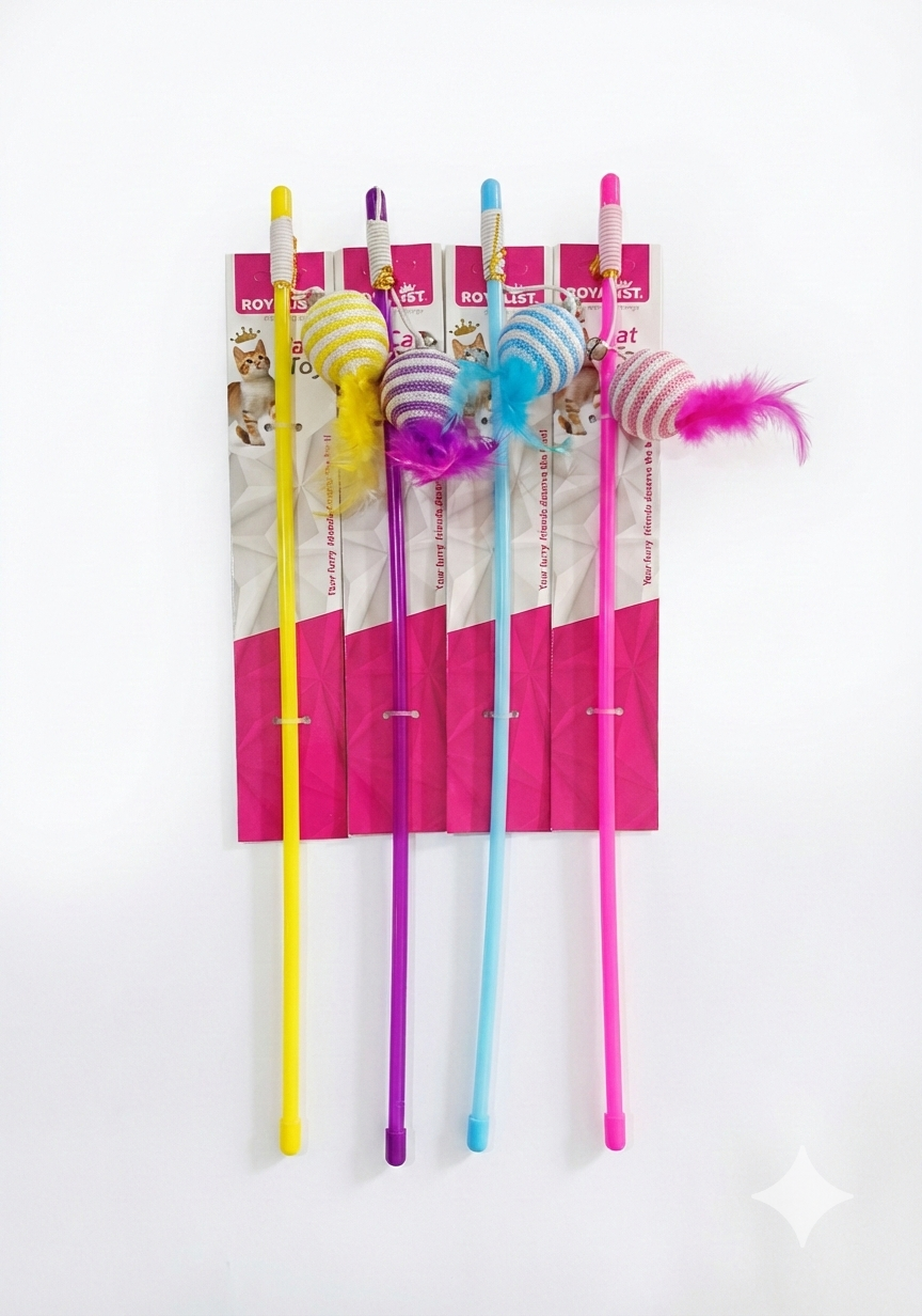 Tüylü Sargı Top Kedi Oltası - 03808-1