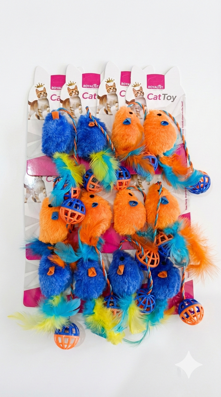 Zilli Plastik Toplu Kedi Oyuncak Fare - 03789-1