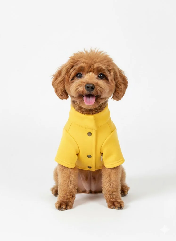 Sarı Hakim Yaka Comfort Fit Köpek Sweat Ceketi (WarmFlex Koleksiyonu) XS Beden -2