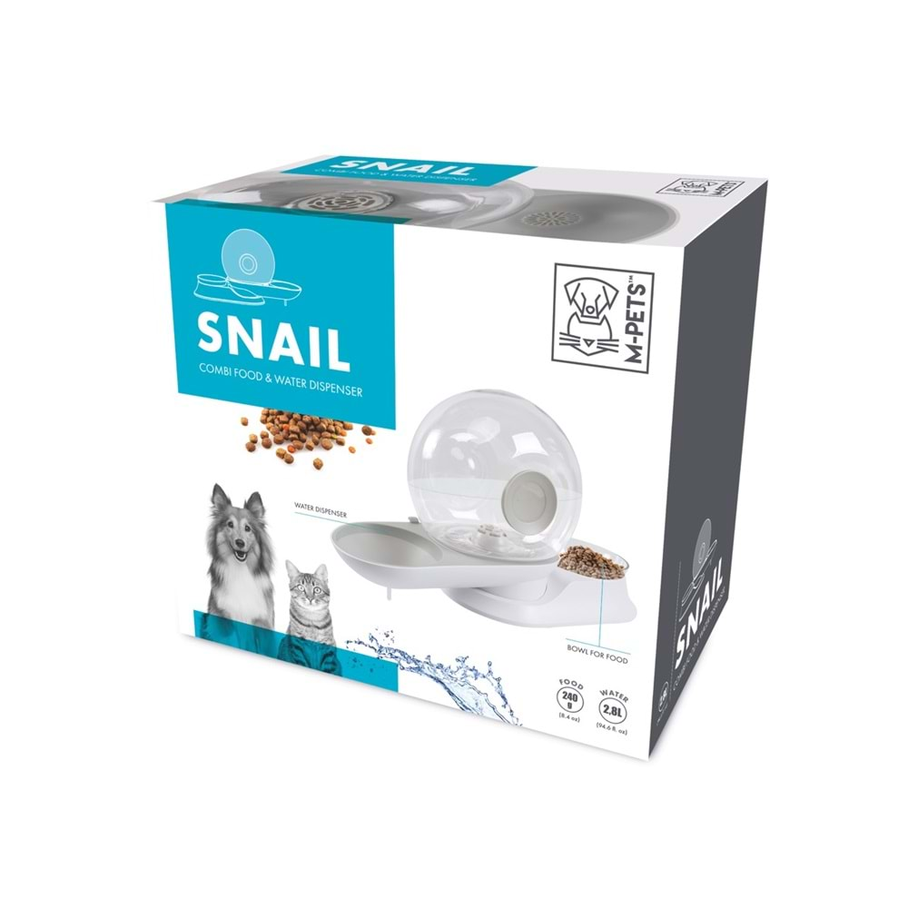 Snail Hazneli Su ve Mama Kabı White 2800ML-240GR Brsp-60500699 -2