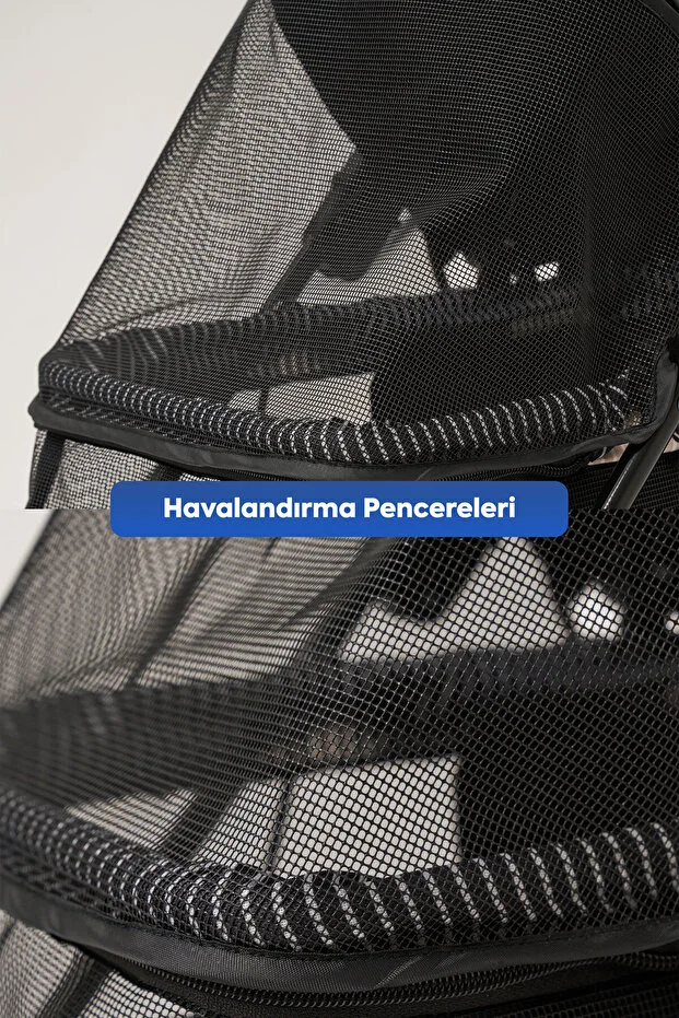 Tourist Kedi & Köpek Arabası Gri, 46x85x91.5cm-3