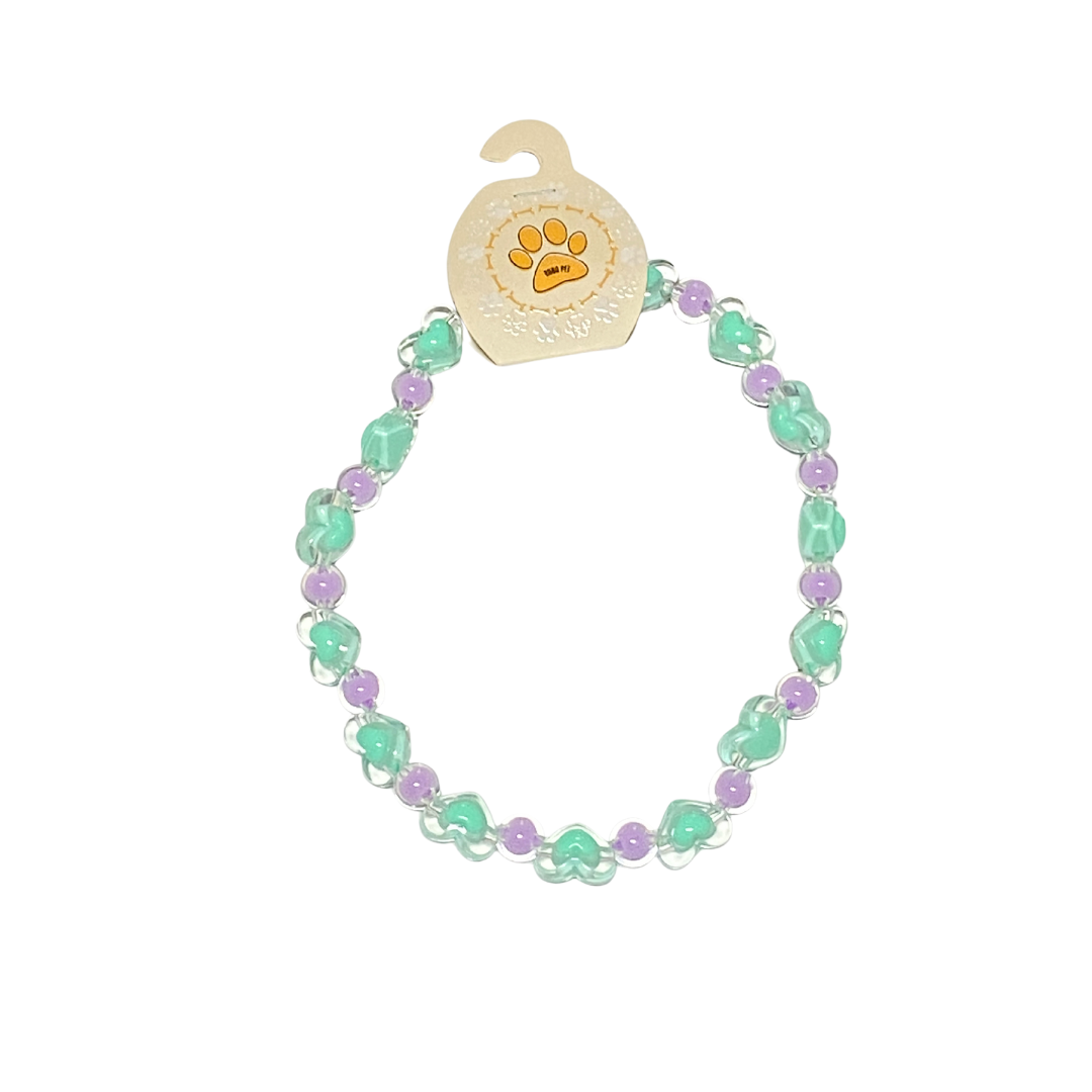 Turkuaz/Mor Kalpli Kolye S-1