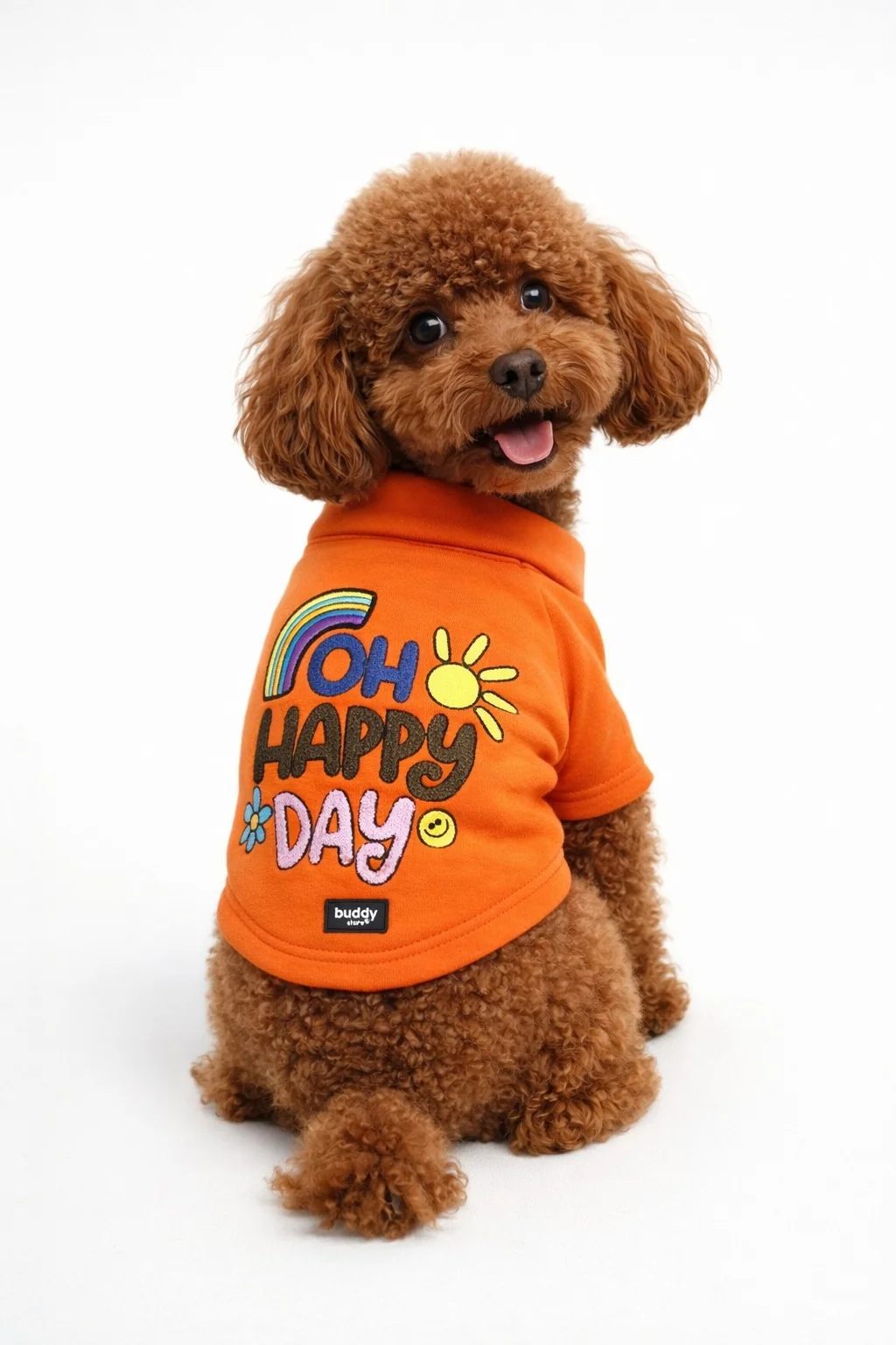 Turuncu Hakim Yaka Comfort Fit Köpek Sweat Ceketi (WarmFlex Koleksiyonu) M Beden-1