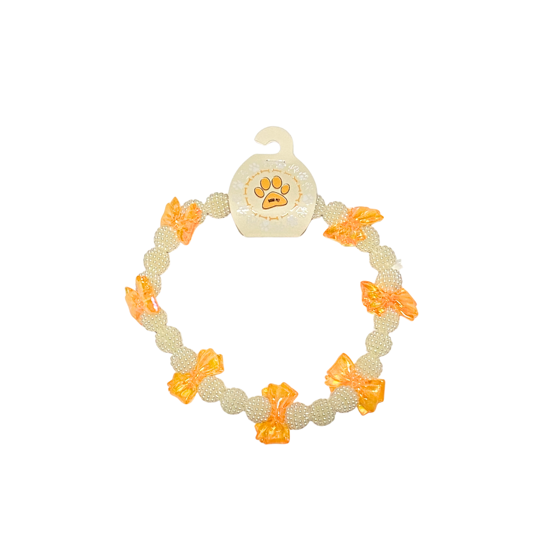 Turuncu Kurdeleli Kolye L-1