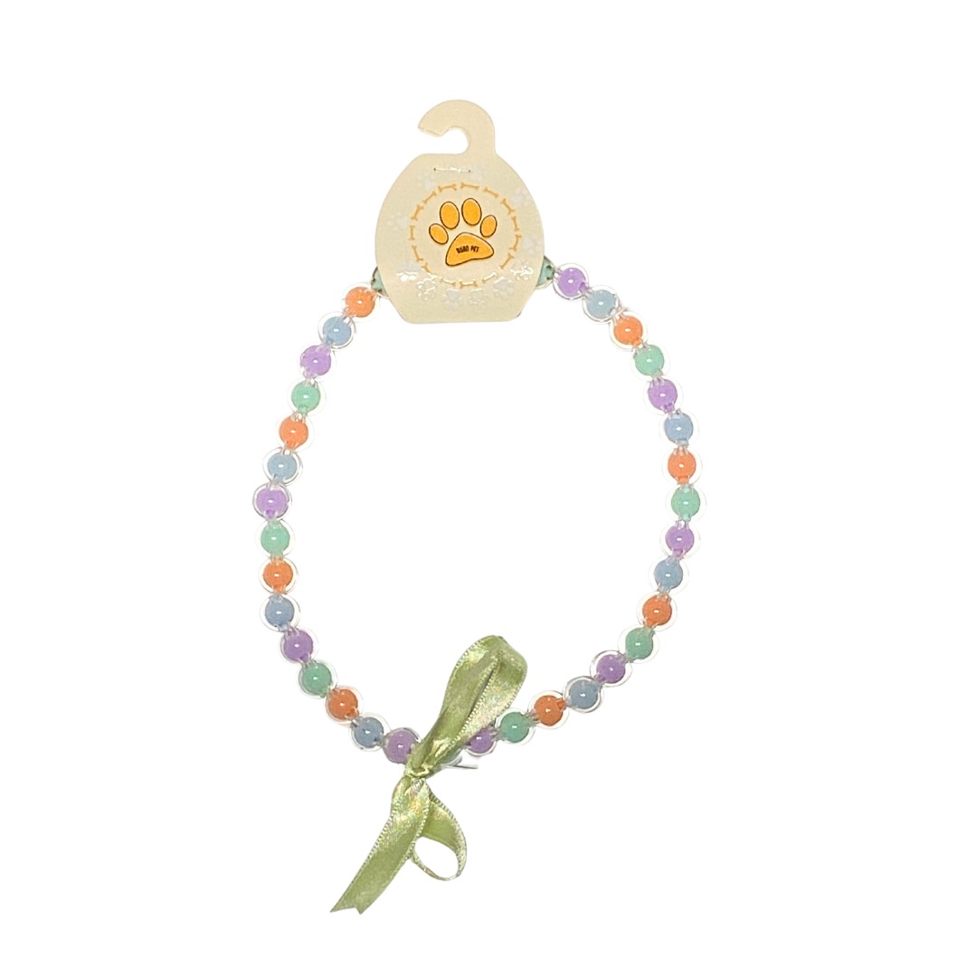 Turuncu/Turkuaz/Mor Boncuklu Kolye S-1