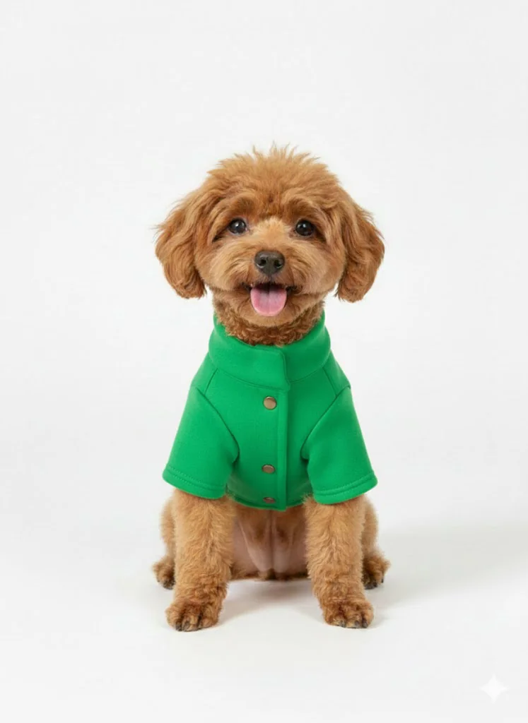 Yeşil Hakim Yaka Comfort Fit Köpek Sweat Ceketi (WarmFlex Koleksiyonu) XS Beden -2