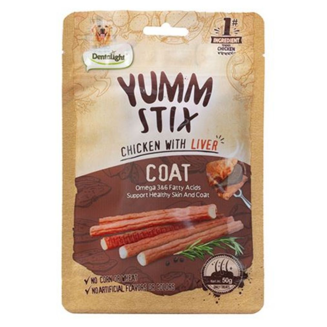 Yumm Stick Coat Tavuklu ve Ciğerli Köpek Ödül Çubuğu 50 Gr-1
