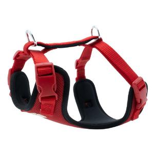  Havalı Dokumadan El Yapımı Köpek Göğüs Tasması S-1,5x40-50cm - Kırmızı