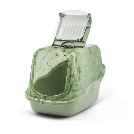  Nestor Mermer | Şık Kedi Kum Kabı – Mermer Amazon Yeşili