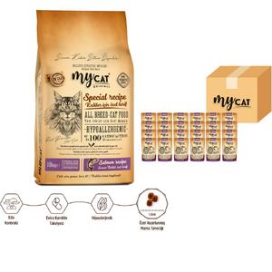  Somon Balıklı Diyet & Kısır Kediler İçin 10kg Lezzet Paketi