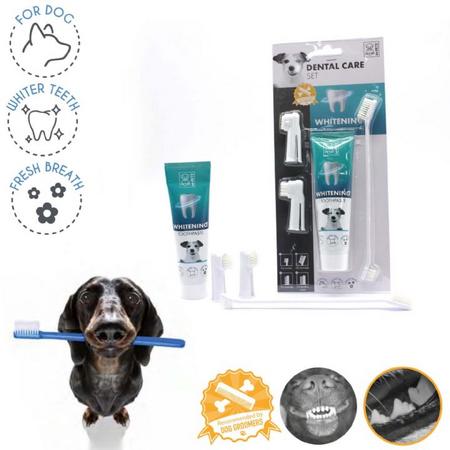brsp 10122699 M-PETS KÖPEKLER İÇİN BEYAZLATICI DİŞ MACUNU+FIRÇA SETİ 
