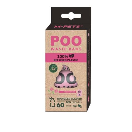 Poo 100% Recycled Dışkı Poşeti Gül Kokulu 4x15 Yaprak 10171599