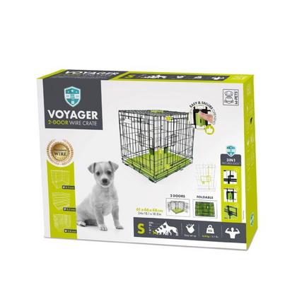 brsp 10451103 M-PETS VOYAGER KÖPEK KAFESİ 2 KAPILI (S) YEŞİL 61X46X48CM 