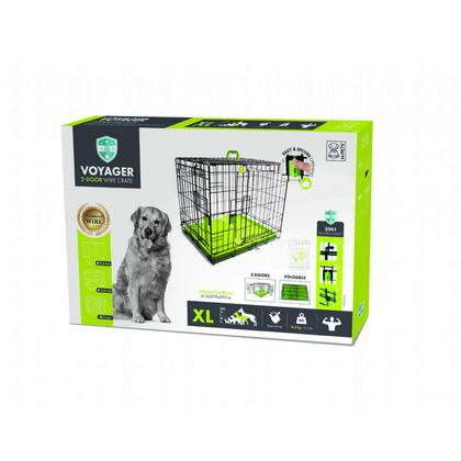10451403 M-PETS VOYAGER KÖPEK KAFESİ 2 KAPILI (XL) YEŞİL 106X71X76CM brsp