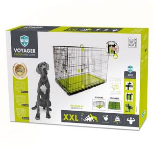 brsp 10451503 M-PETS VOYAGER KÖPEK KAFESİ 2 KAPILI (XXL) 122X76X84CM 