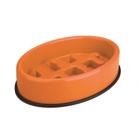 10504017 M-PETS FISHBONE YAVAŞ YEME MAMA KABI 1200ML ORANGE brsp