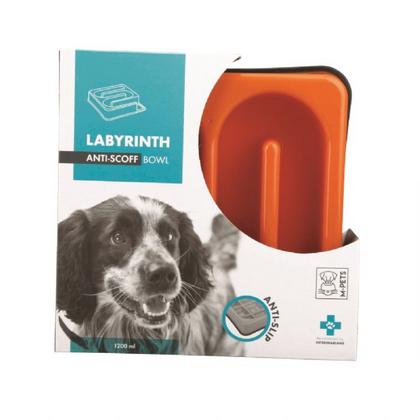 10504217 M-PETS LABRYNTH YAVAŞ YEME MAMA KABI 1200ML ORANGE brsp