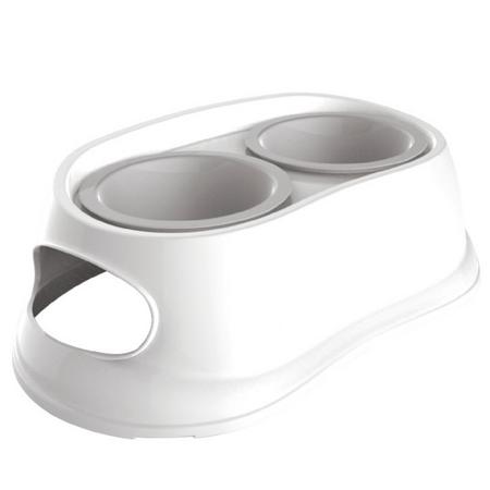 brsp 10550301 M-PETS PLASTIC STANDLI 2Lİ MELAMİN MAMA KABI 2X350ML 
