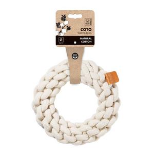 brsp 10648001 M-PETS COTO WHITE RING 18CM ÖRGÜ HALKA OYUNCAK 