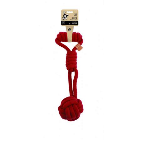 M-Pets Coto Red Tug Ball 36cm Örgü Oyuncak Brsp-10662105