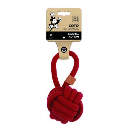 10662405 M-PETS COTO RED LOOP BALL 11CM ÇEKMELİ ÖRGÜ TOP OYUNCAK brsp