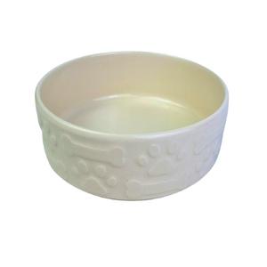 Beyaz Porselen Mama ve Su Kabı Beyaz 14 CM