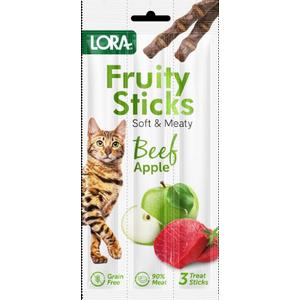 Proff Fruity Sticks Lora Biftekli ve Elmalı Kedi Ödülü 3x5 Gr lora
