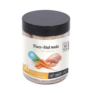 Freeze Dried Kurutulmuş %100 Tavuk ve Haruç Küpleri Köpek Ödülü 40 GR