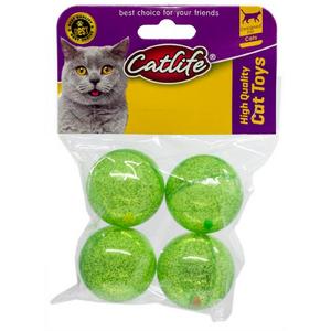 brsp 202470-CATLİFE 4'lü paket Zilli kedi oyuncağı 