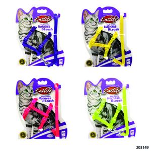 brsp 203149-CATLİFE  Göğüs tasması+gezdirme  MİX COLOR